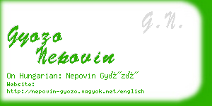 gyozo nepovin business card